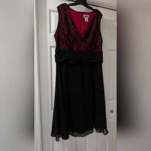 Periwinkle Black and Red Lace Midi Dress 22W